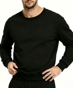 Alternative view of Men's Lamb Fleece Thermal Crewneck Sweatshirt
